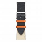 Wholesale Swift Leather Band Loop Strap Wristband Replacement for Apple Watch Series 7/6/SE/5/4/3/2/1 Sport - 44MM / 42MM (Orange)